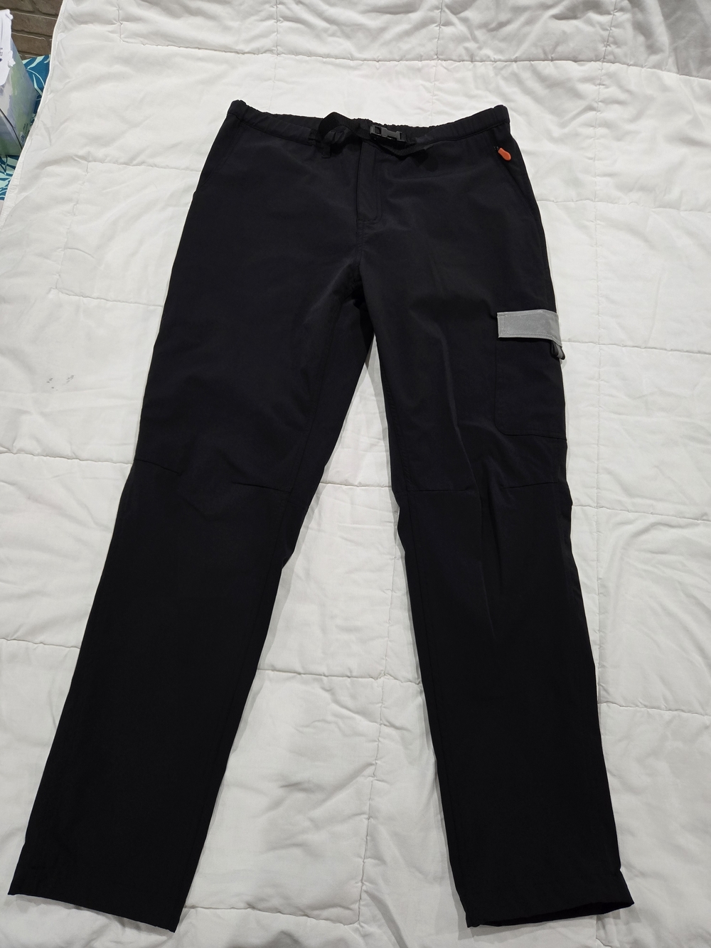 ICNY Sport Men's Black Cargo Utility Pants with Reflective Pocket